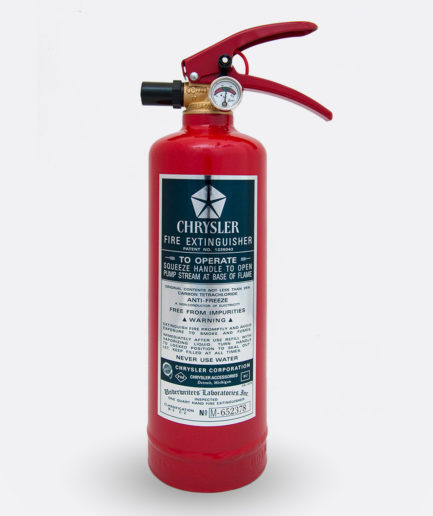 Chrysler Fire Extinguisher Sticker
