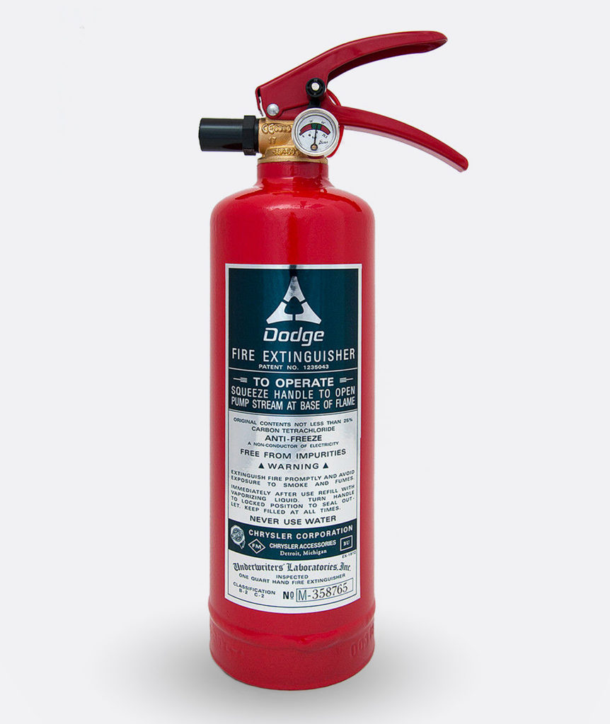 Dodge Fire Extinguisher sticker WESKCAR Designer for Driver