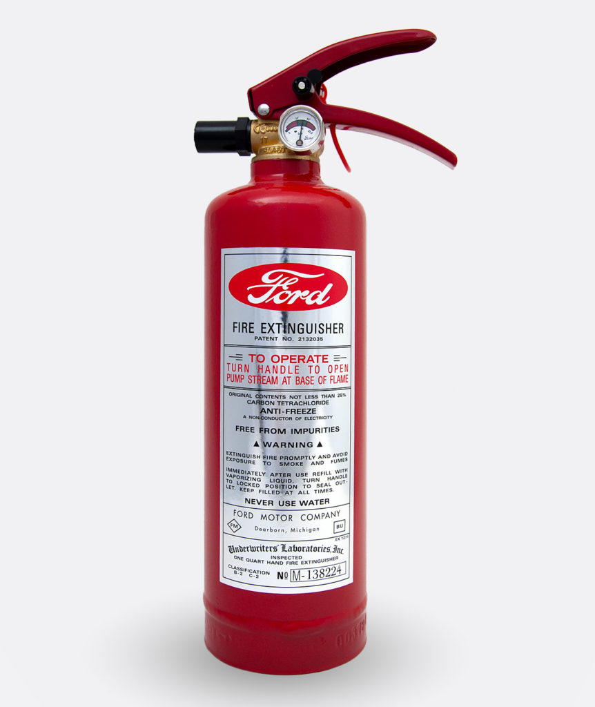 Ford Fire Extinguisher sticker (red) WESKCAR Designer for Driver