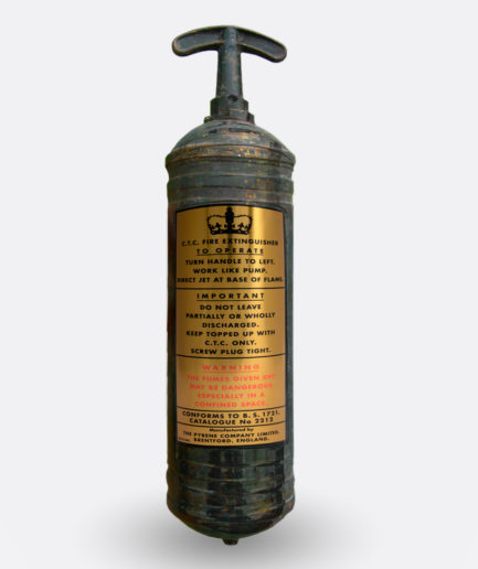 Pyrene Fire Extinguisher Sticker CTC (gold)