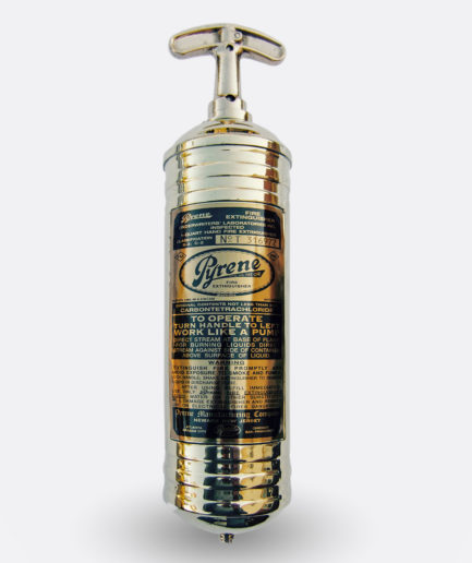 Pyrene Fire Extinguisher Sticker US (gold)