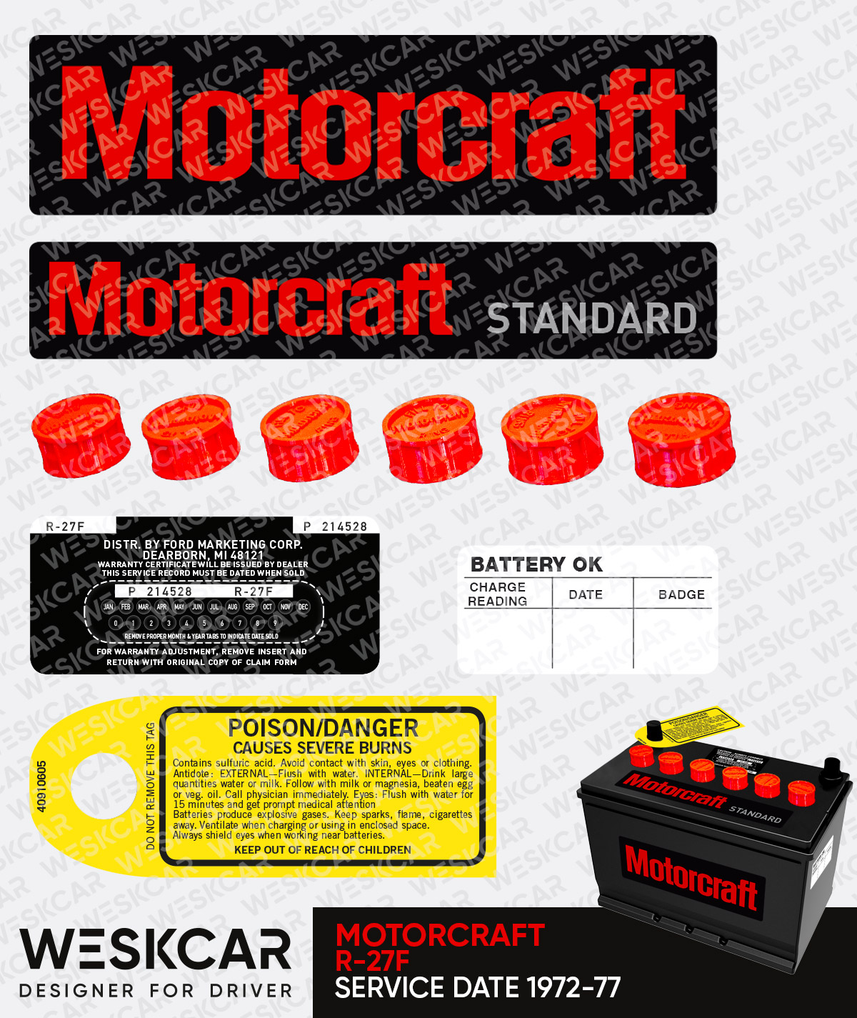 Motorcraft Battery Application Chart
