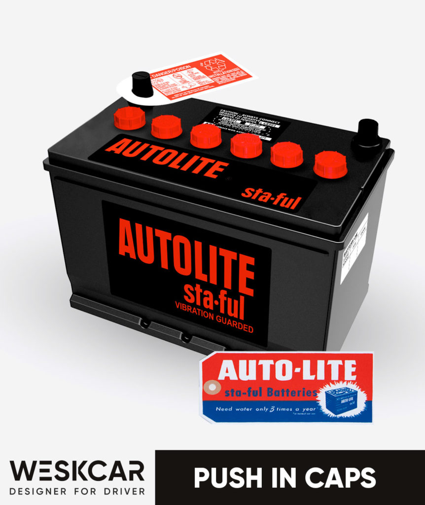 Autolite Battery Group 27 SV27F red (196570) Push in Caps kit WESKCAR