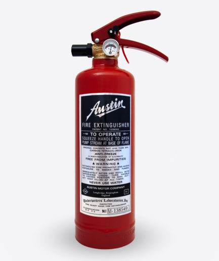 Austin extinguisher sticker