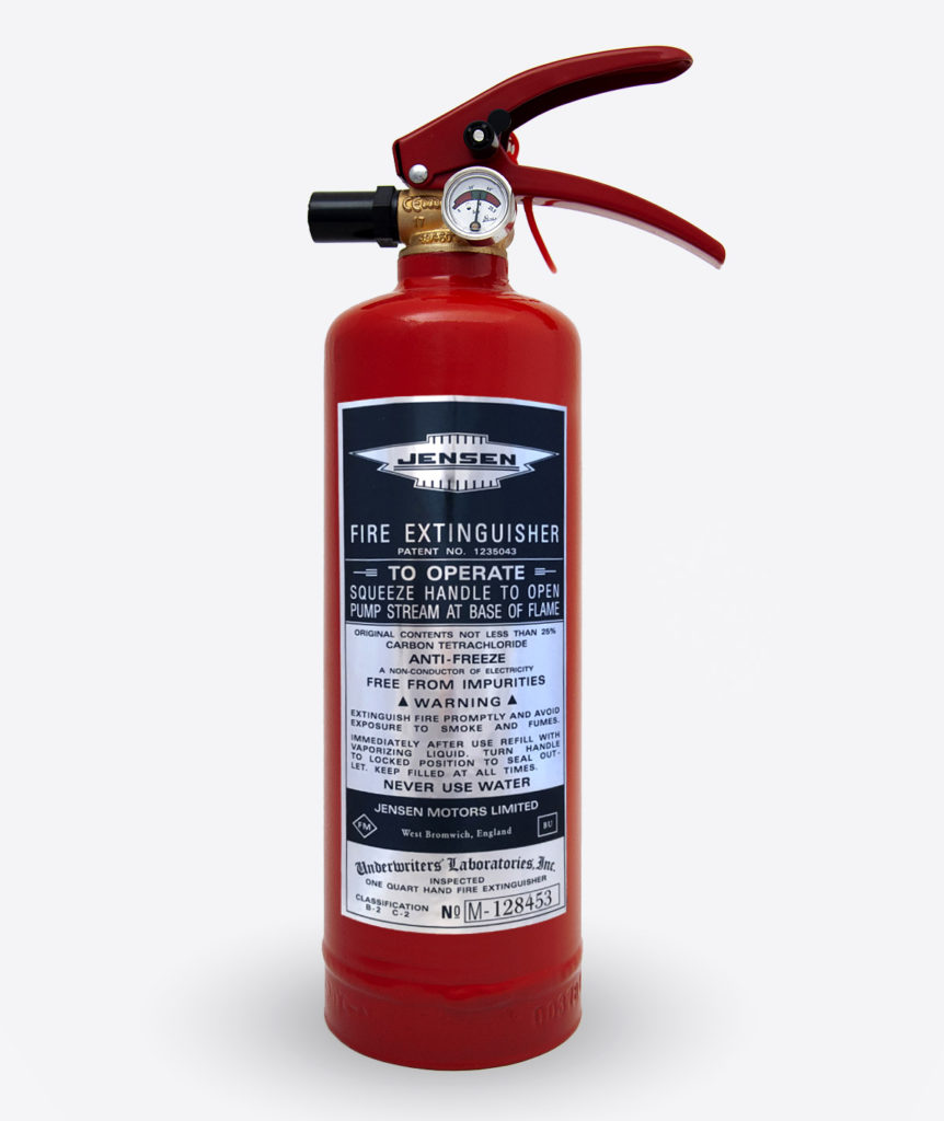 Jensen Extinguisher sticker (silver) WESKCAR Designer for Driver
