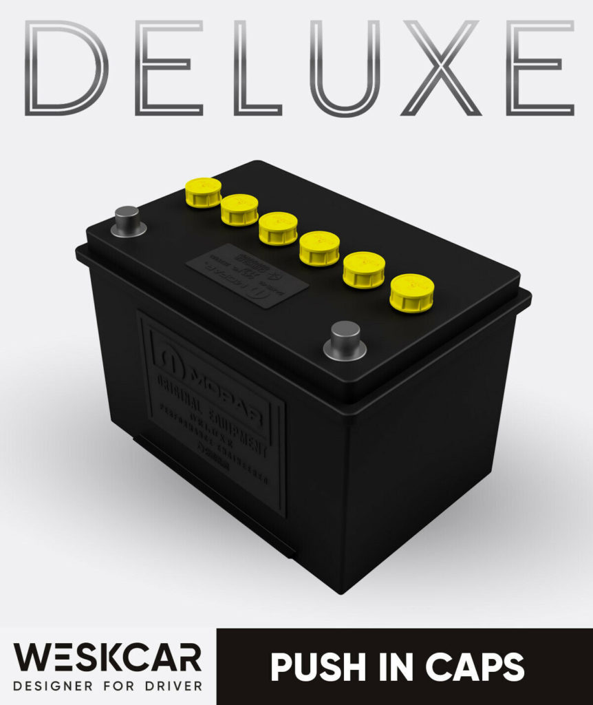 Mopar Battery S24MY yellow (196674) DELUXE Push in Caps kit WESKCAR
